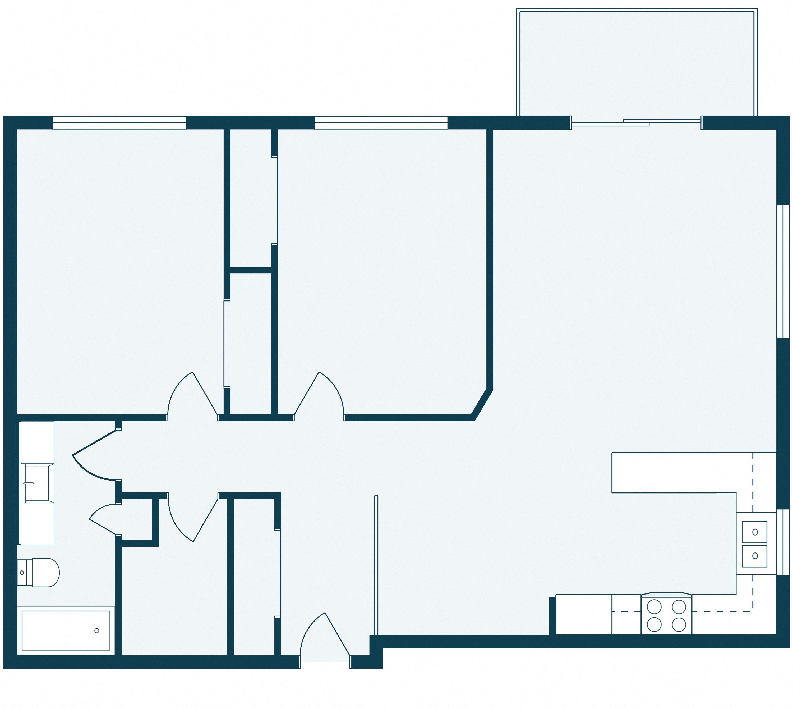 Rosegate Apartments | Two Bedroom | Plan 21A Rosegate Apartments | Two Bedroom | Plan 21A
